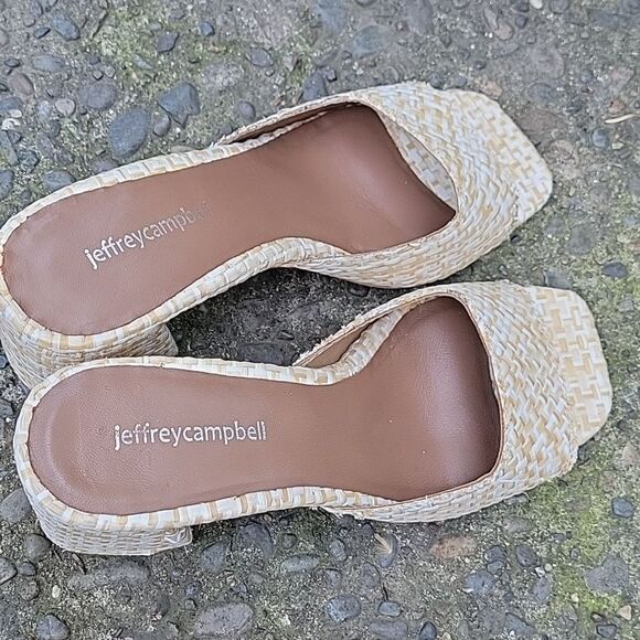 Jeffrey Campell Woven Block Heeled Sandals Size US 9 - Picture 4 of 10